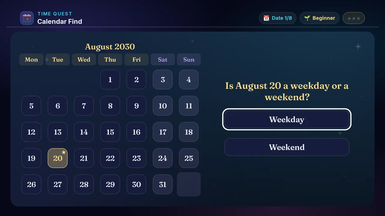 Calendar Find full screenshot