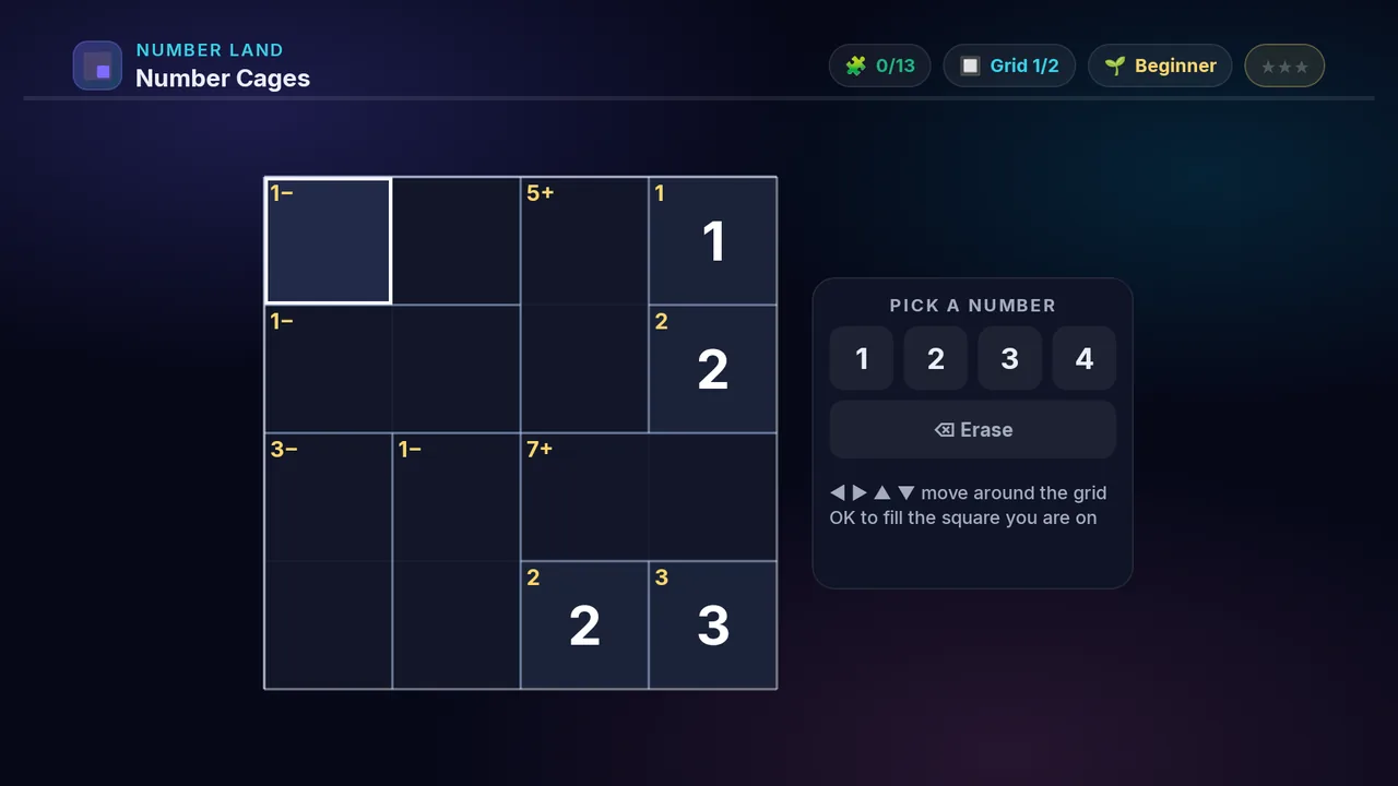 Number Cages full screenshot