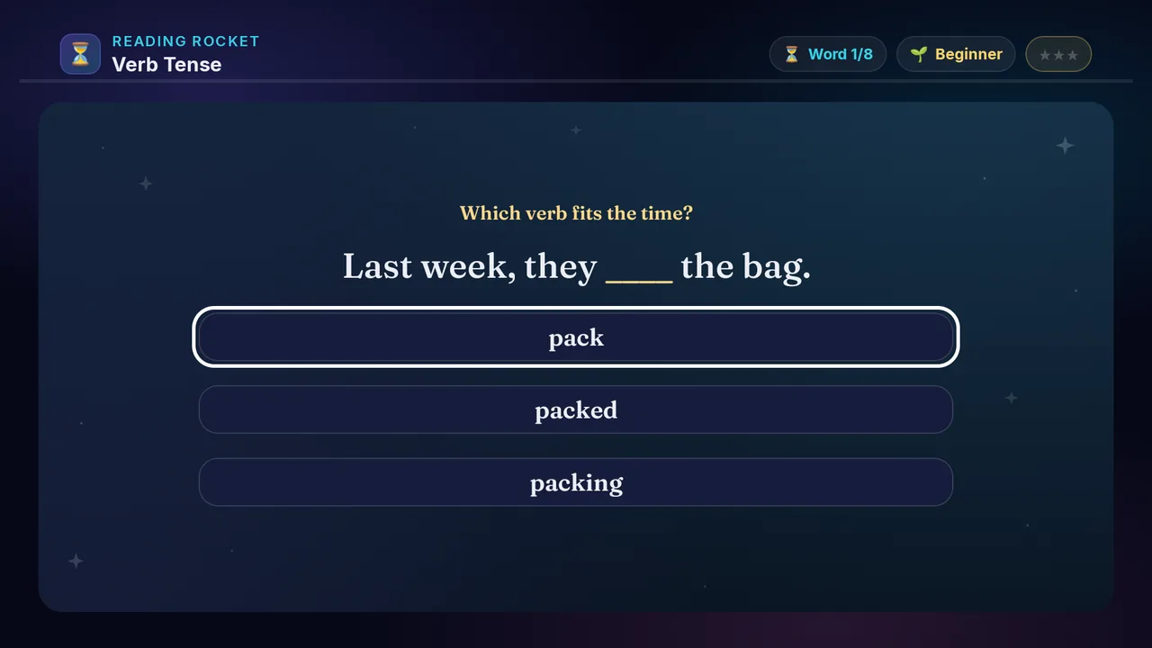 Verb Tense full screenshot