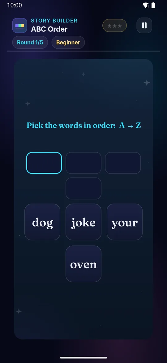 ABC Order full phone screenshot