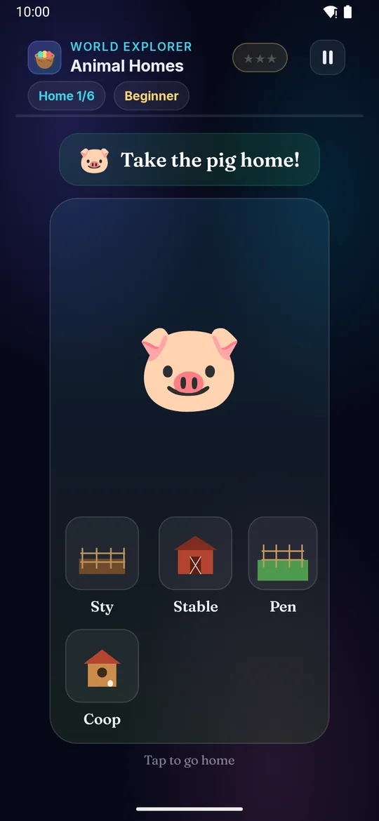 Animal Homes full phone screenshot