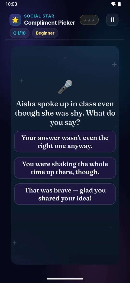 Compliment Picker full phone screenshot