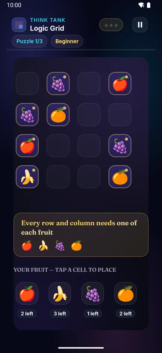 Logic Grid full phone screenshot