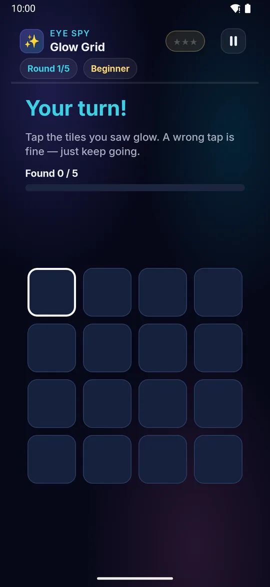 Glow Grid full phone screenshot