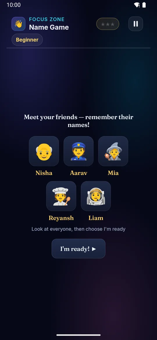 Name Game full phone screenshot