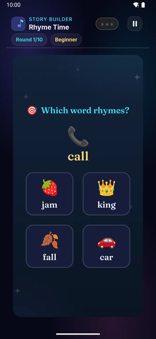 Rhyme Time full phone screenshot