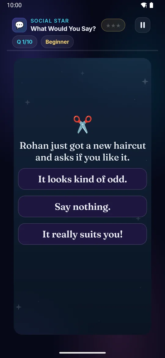 What Would You Say? full phone screenshot