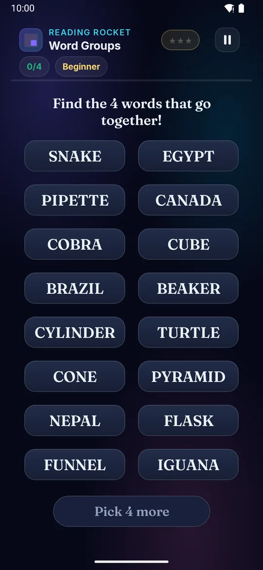 Word Groups full phone screenshot