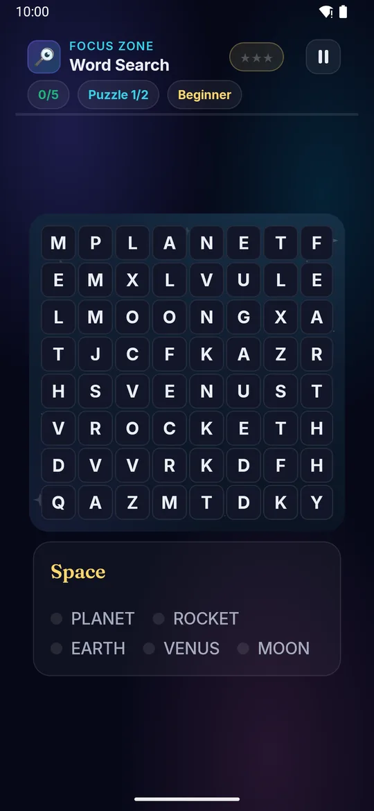 Word Search full phone screenshot