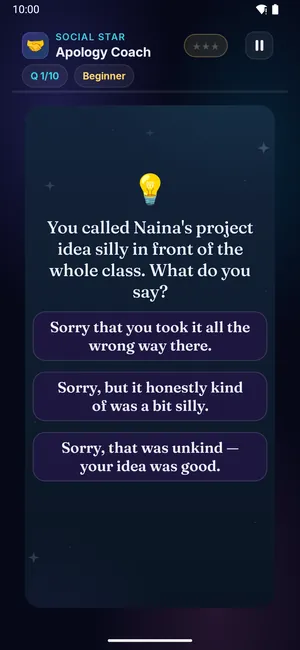 Apology Coach on a phone