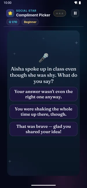 Compliment Picker on a phone