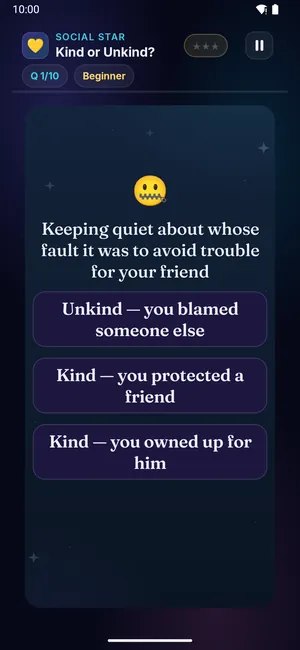Kind or Unkind? on a phone