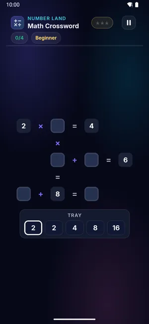 Math Crossword on a phone
