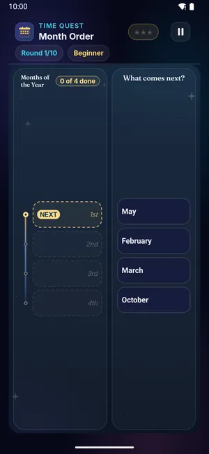 Month Order on a phone