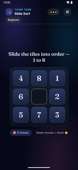 Slide Sort on a phone