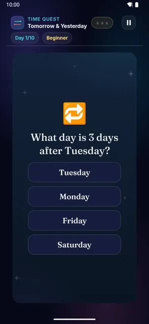 Tomorrow & Yesterday on a phone