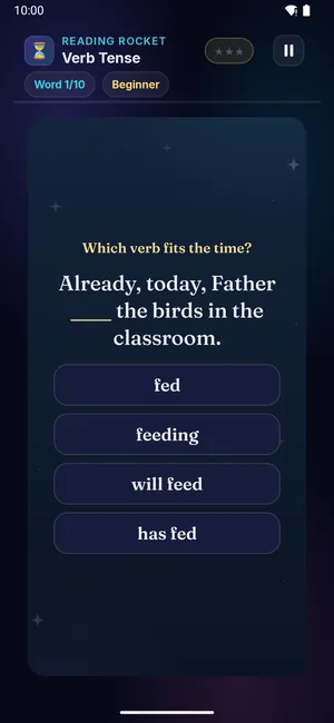 Verb Tense on a phone