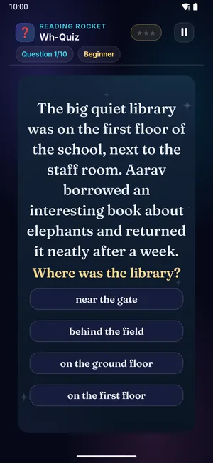 Wh-Quiz on a phone