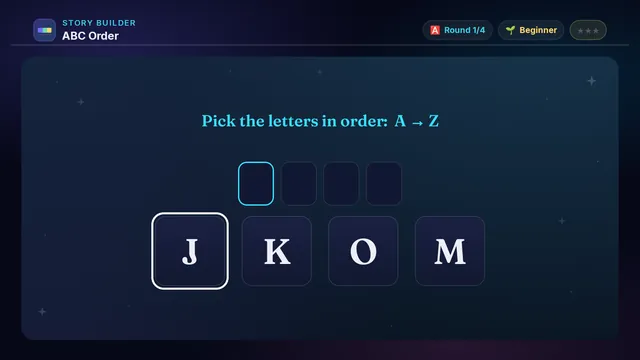 ABC Order on a television