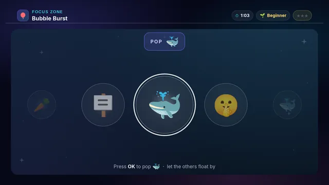 Bubble Burst on a television