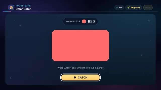 Color Catch on a television