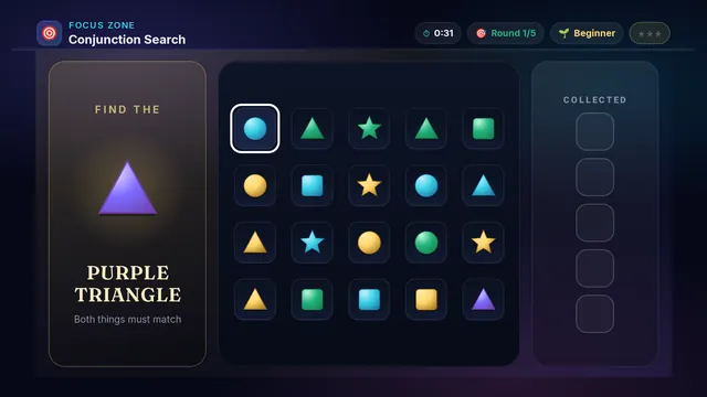 Conjunction Search on a television
