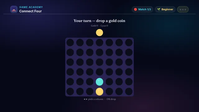 Connect Four on a television