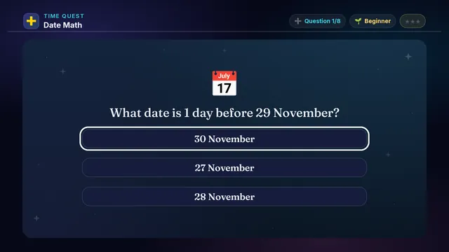 Date Math on a television