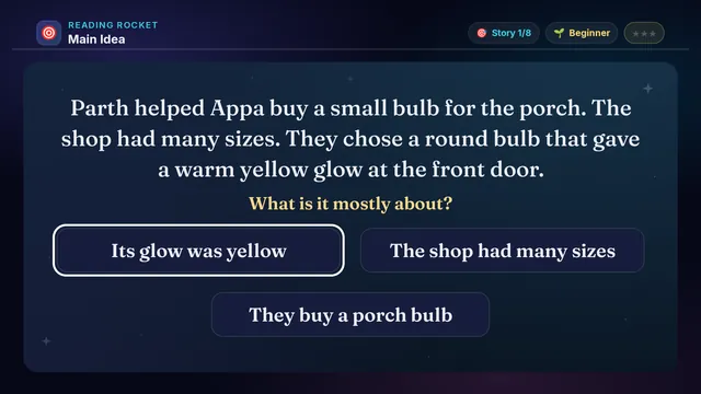 Main Idea on a television