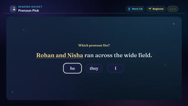 Pronoun Pick on a television