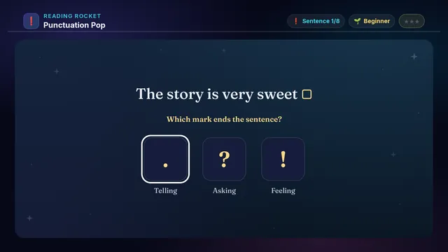 Punctuation Pop on a television