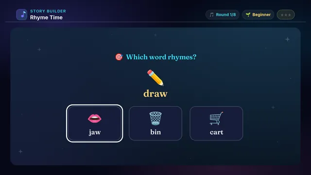 Rhyme Time on a television