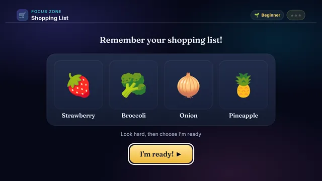 Shopping List on a television