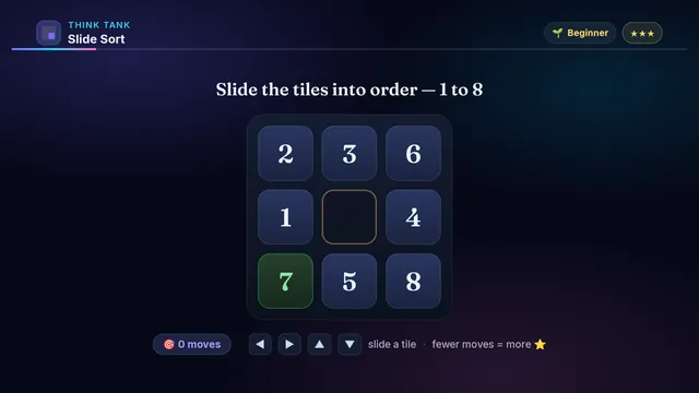Slide Sort on a television