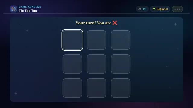 Tic Tac Toe on a television