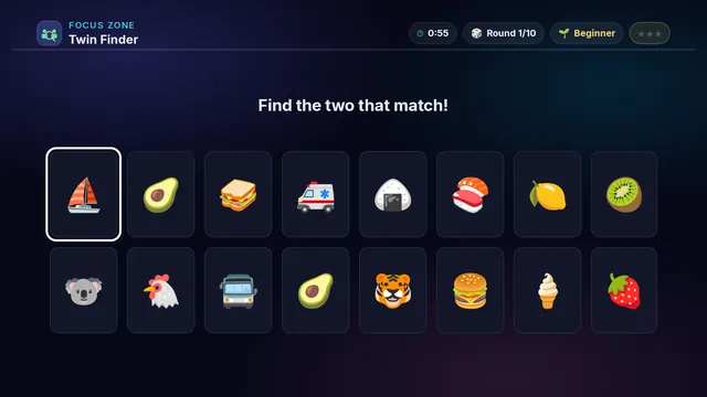 Twin Finder on a television