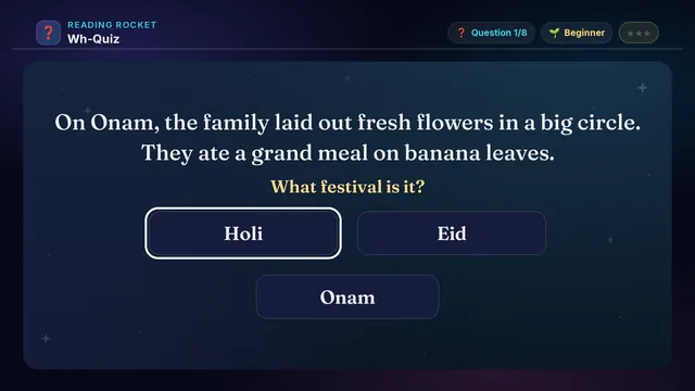 Wh-Quiz on a television